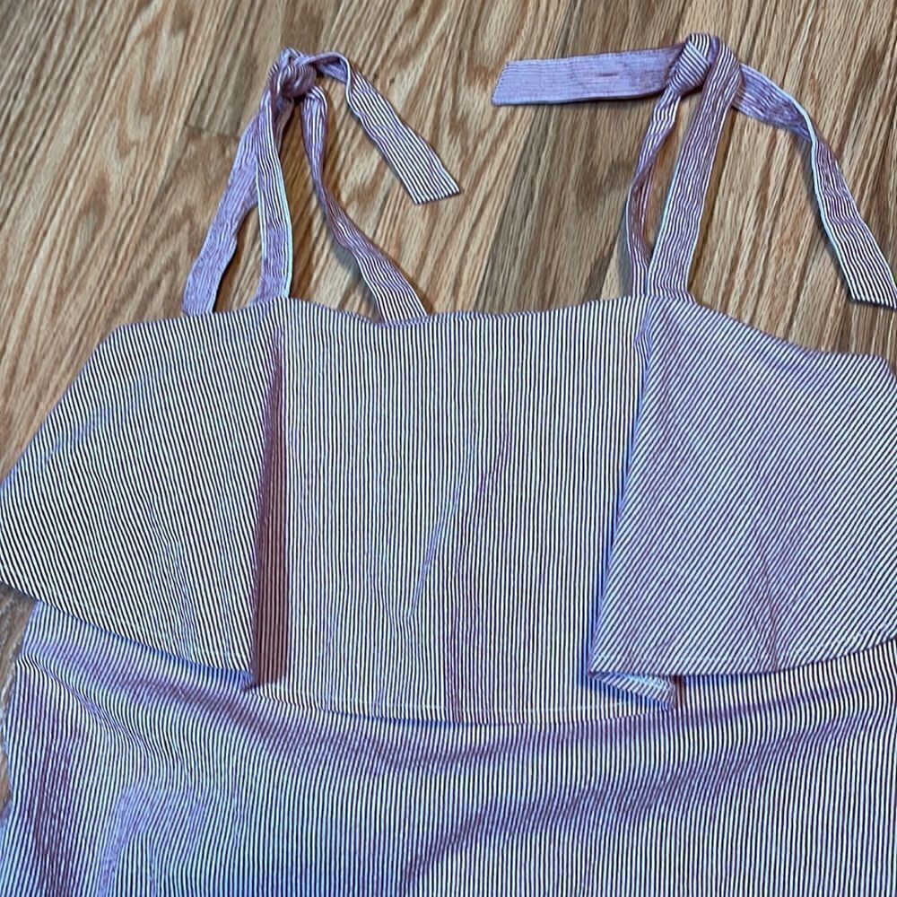 Pinstripe Maternity Top, summer, Xsmall - Picture 2 of 6